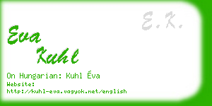 eva kuhl business card